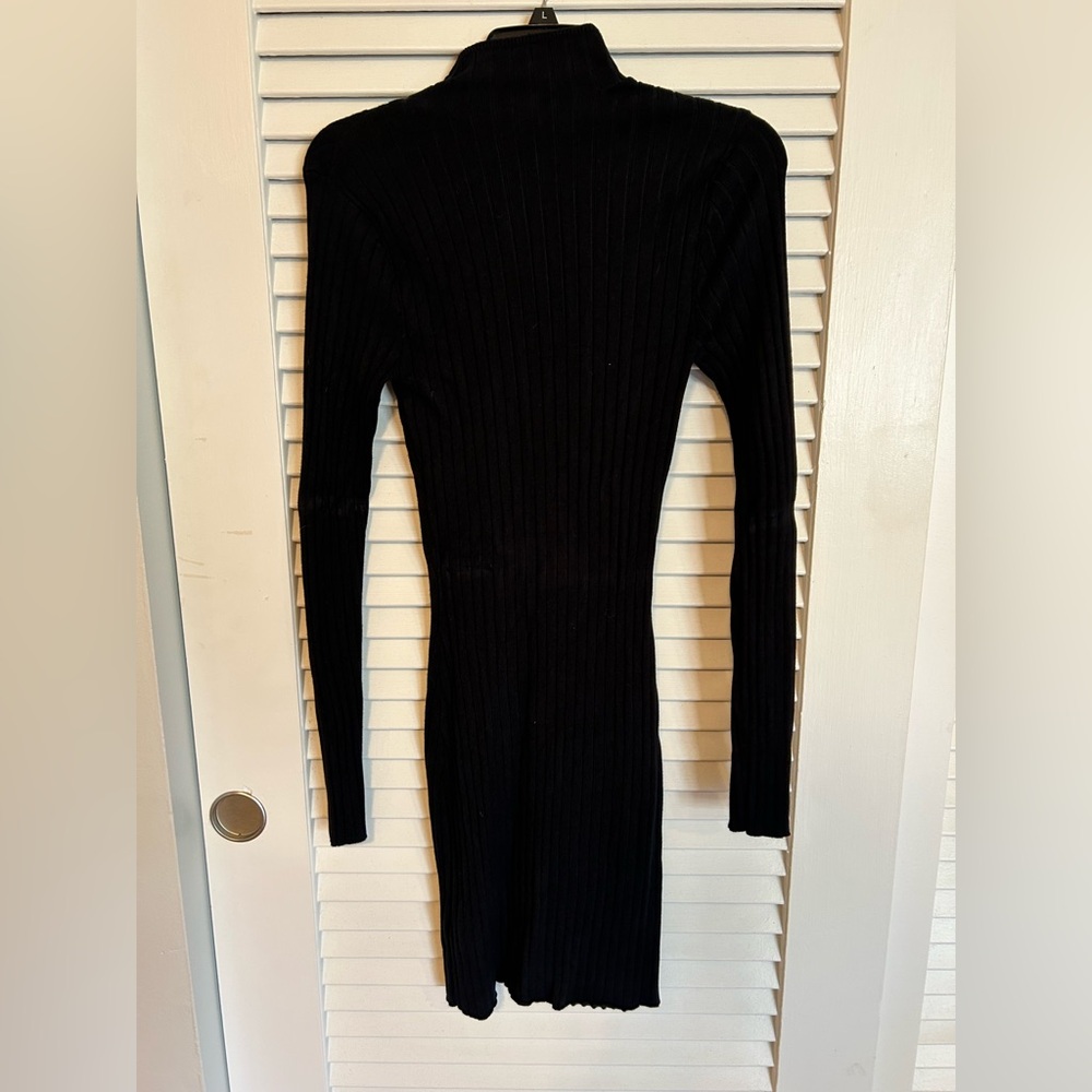 Abercrombie Black Ribbed Turtleneck Dress
